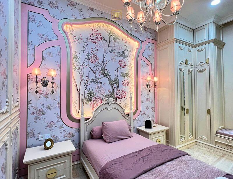 custom interior kamar anak classy modern pink