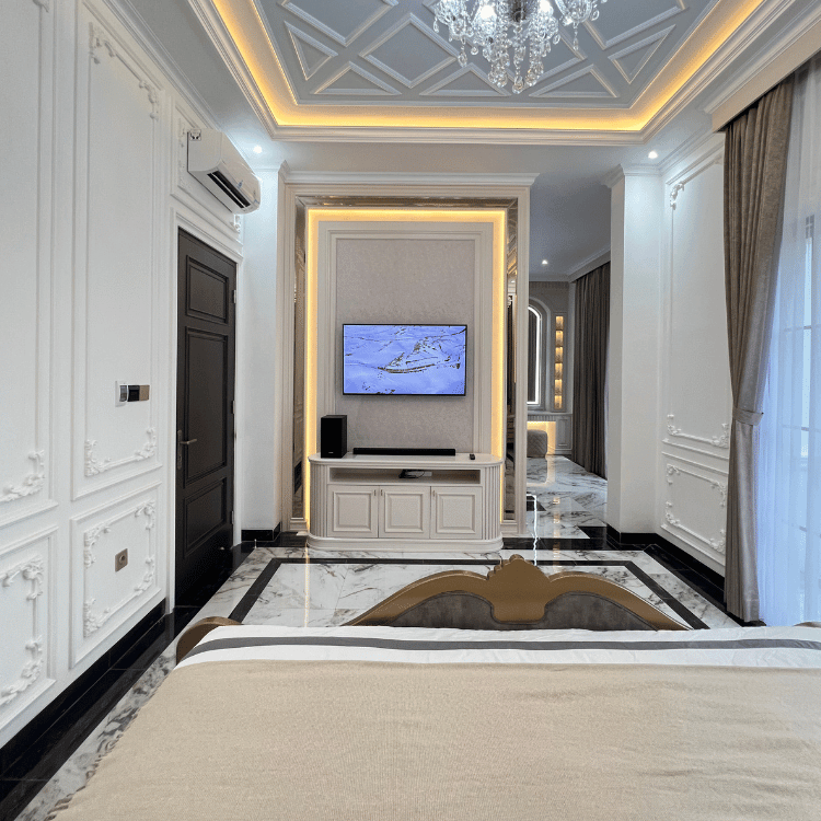 Console TV Master Bed Room Custom Interior Klasik Modern