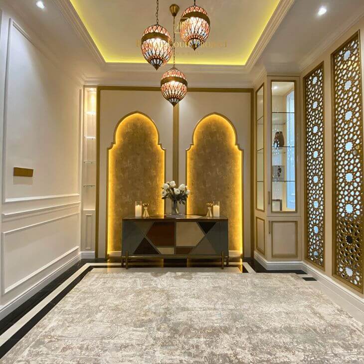 Desain custom mihrab dan mushola luxury elegan karya Rumah Louie Project untuk menyambut bulan suci Ramadan