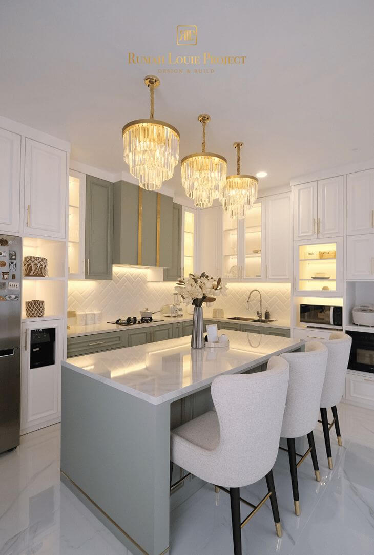custom interior dapur modern klasik